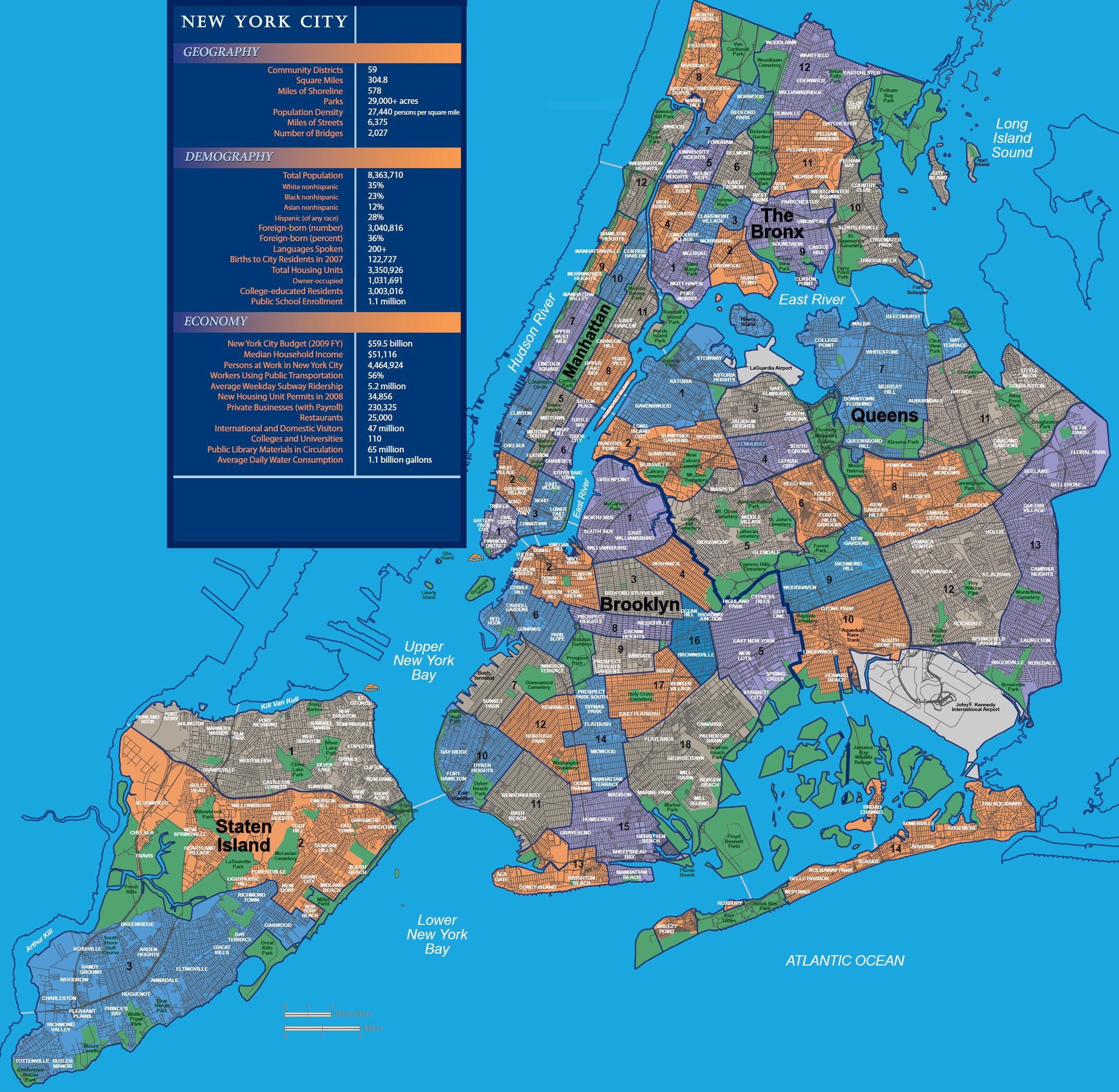 Map New York City Neighborhoods