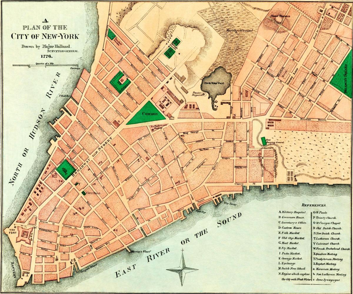 New York 1776 map