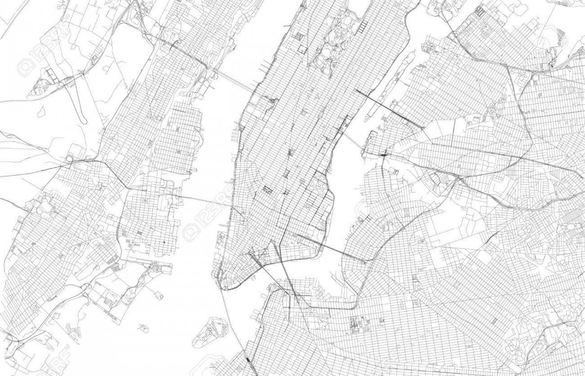 map of New York City vector
