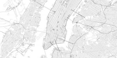 Map of New York City vector