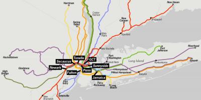 NYC Commuter Train Map - New York Commuter Rail Map (New York - USA)