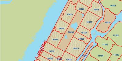 NYC zip code map - Map of NYC zip code (New York - USA)