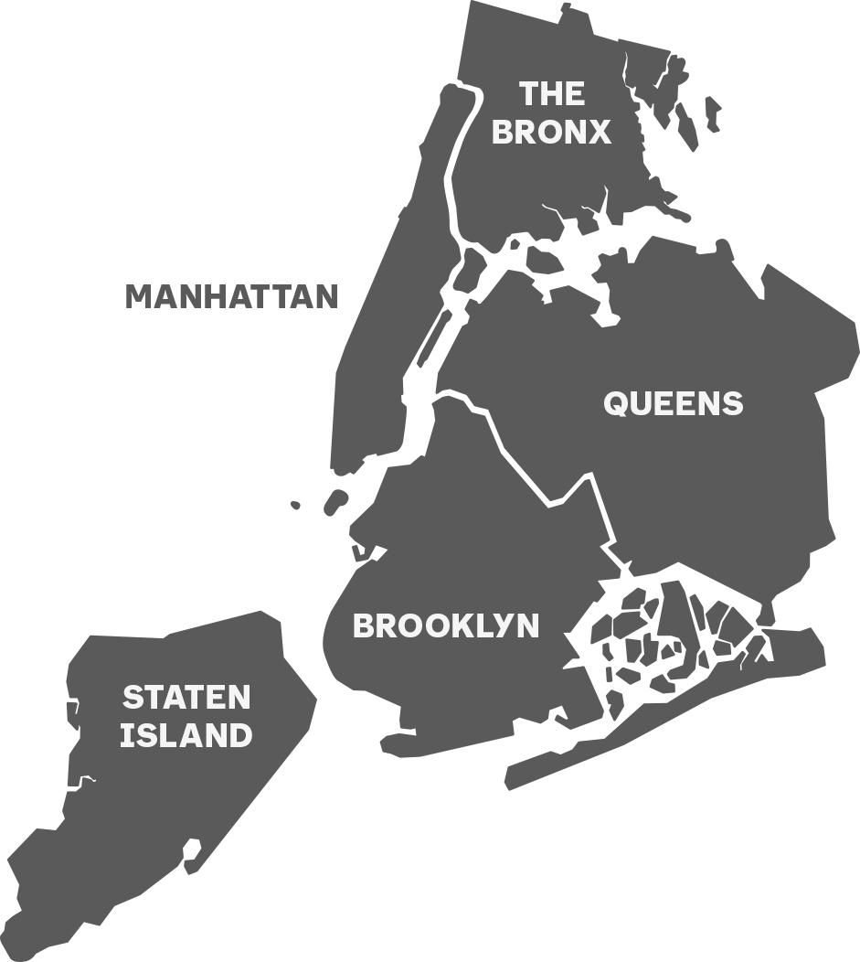 New York City islands map - New York islands map (New York - USA)