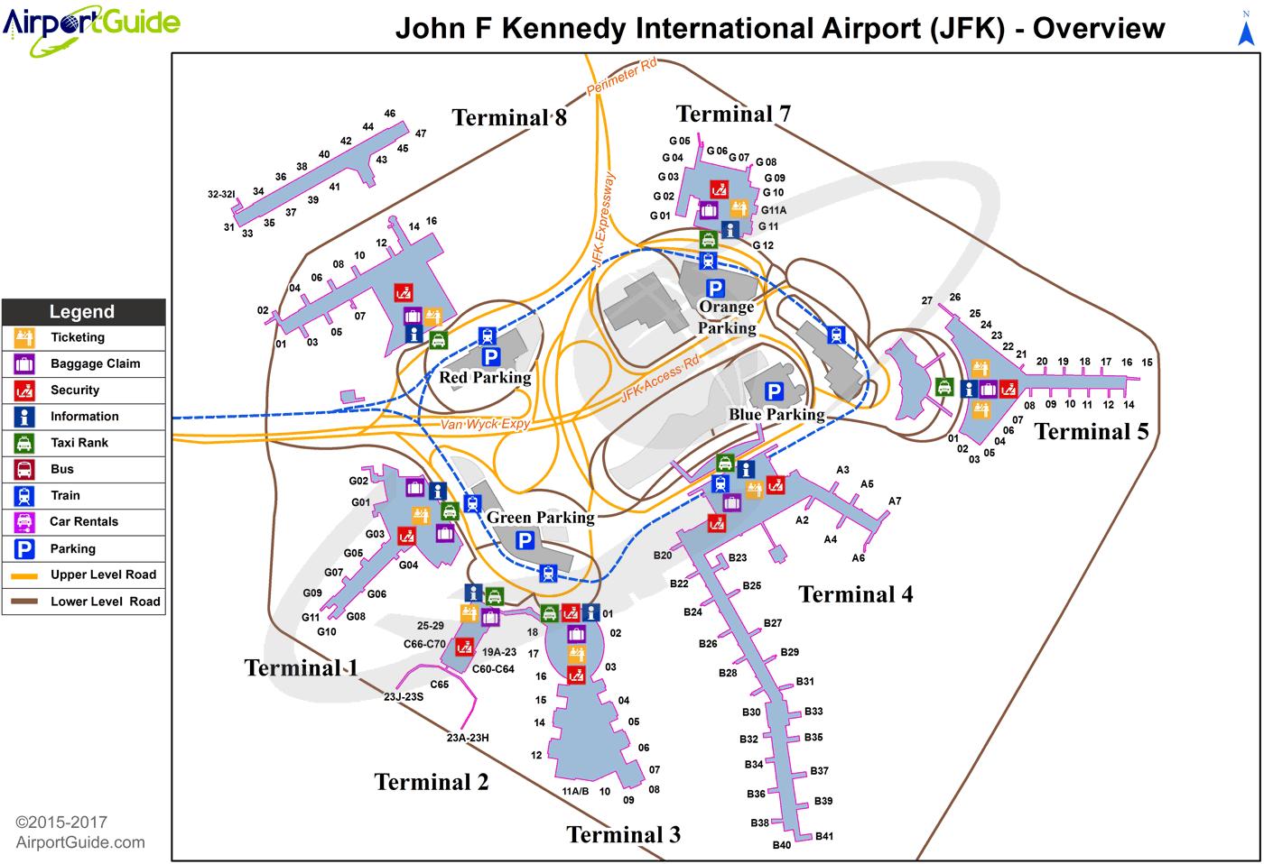 New York Jfk Airport Map 