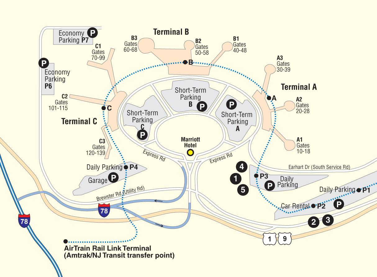Newark Terminal Map 