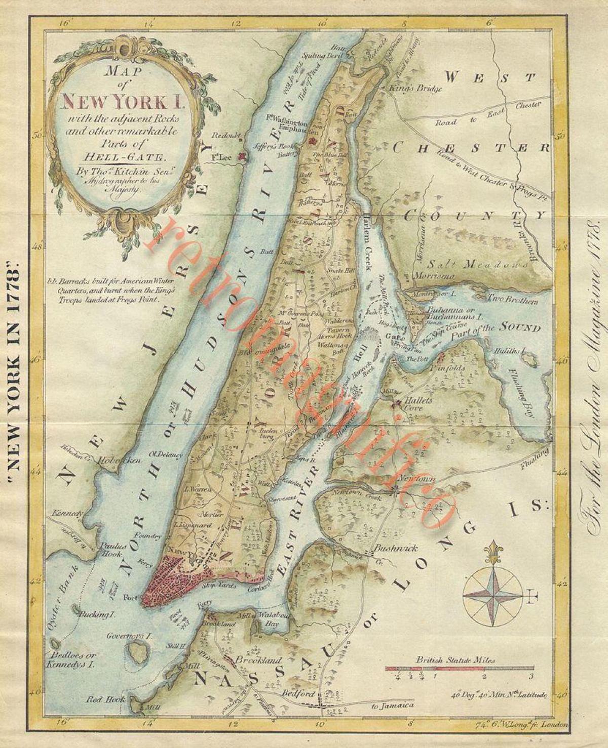 antique NYC maps
