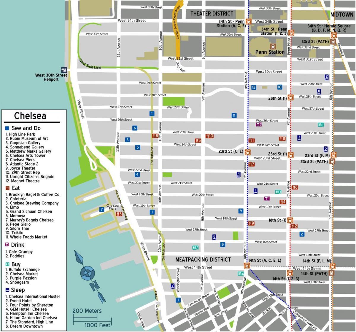 chelsea hotel nyc map