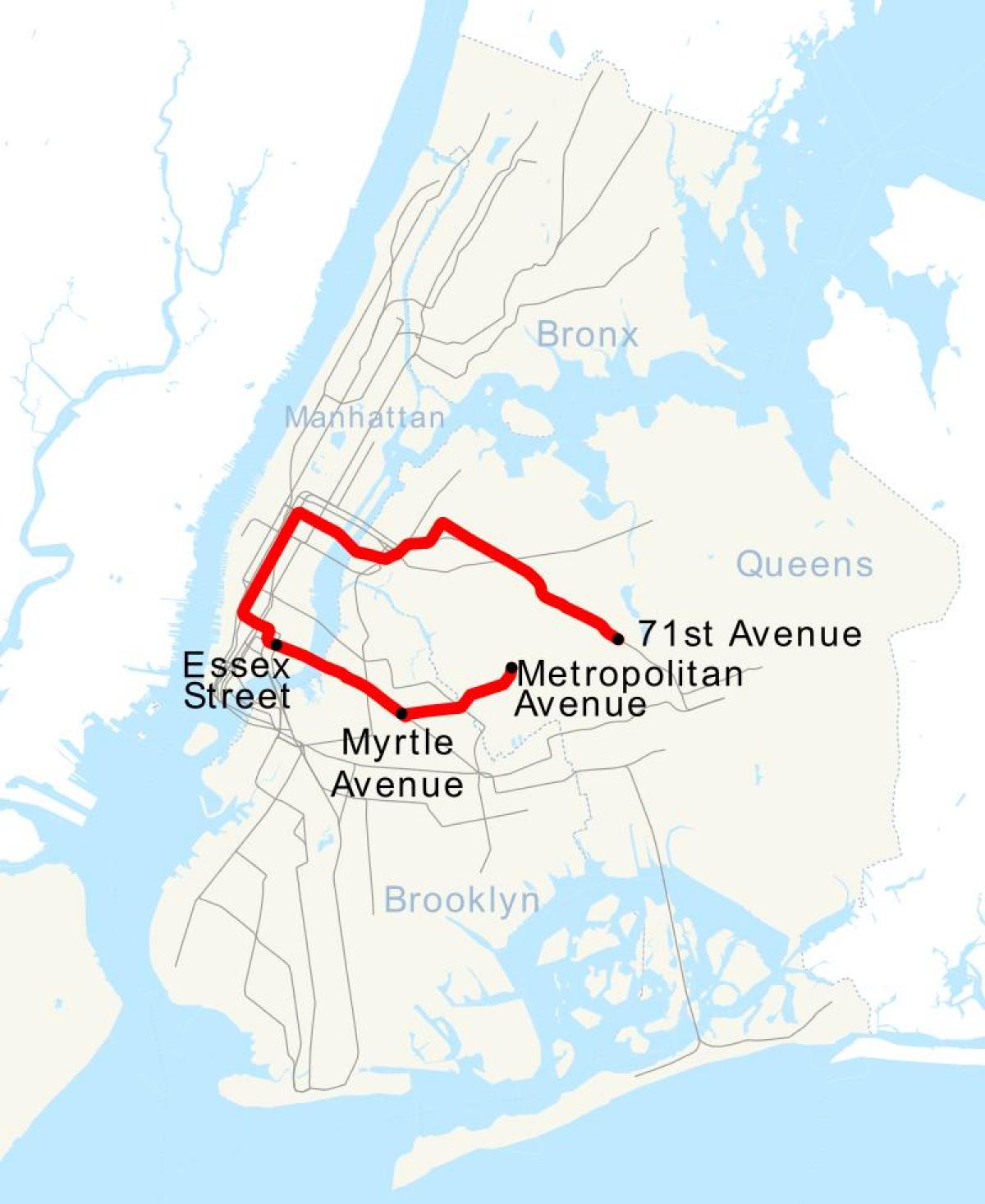 map of m train