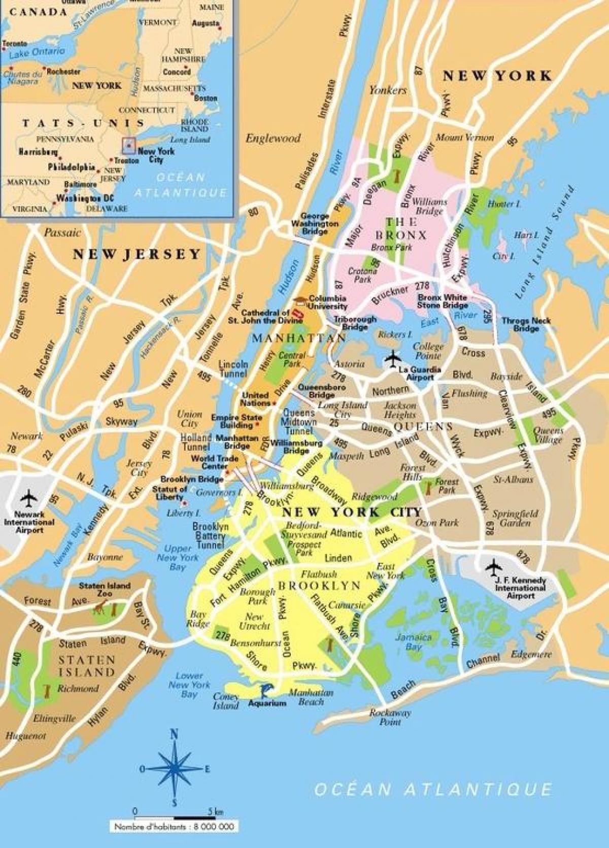 New York City New York map