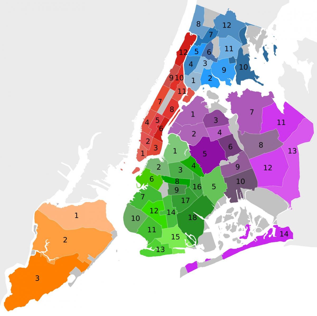 New York districts map