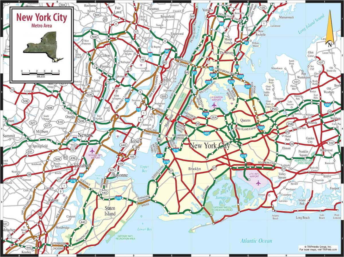 NYC highway map