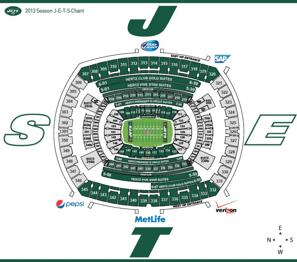 New York Jets Stadium Map 