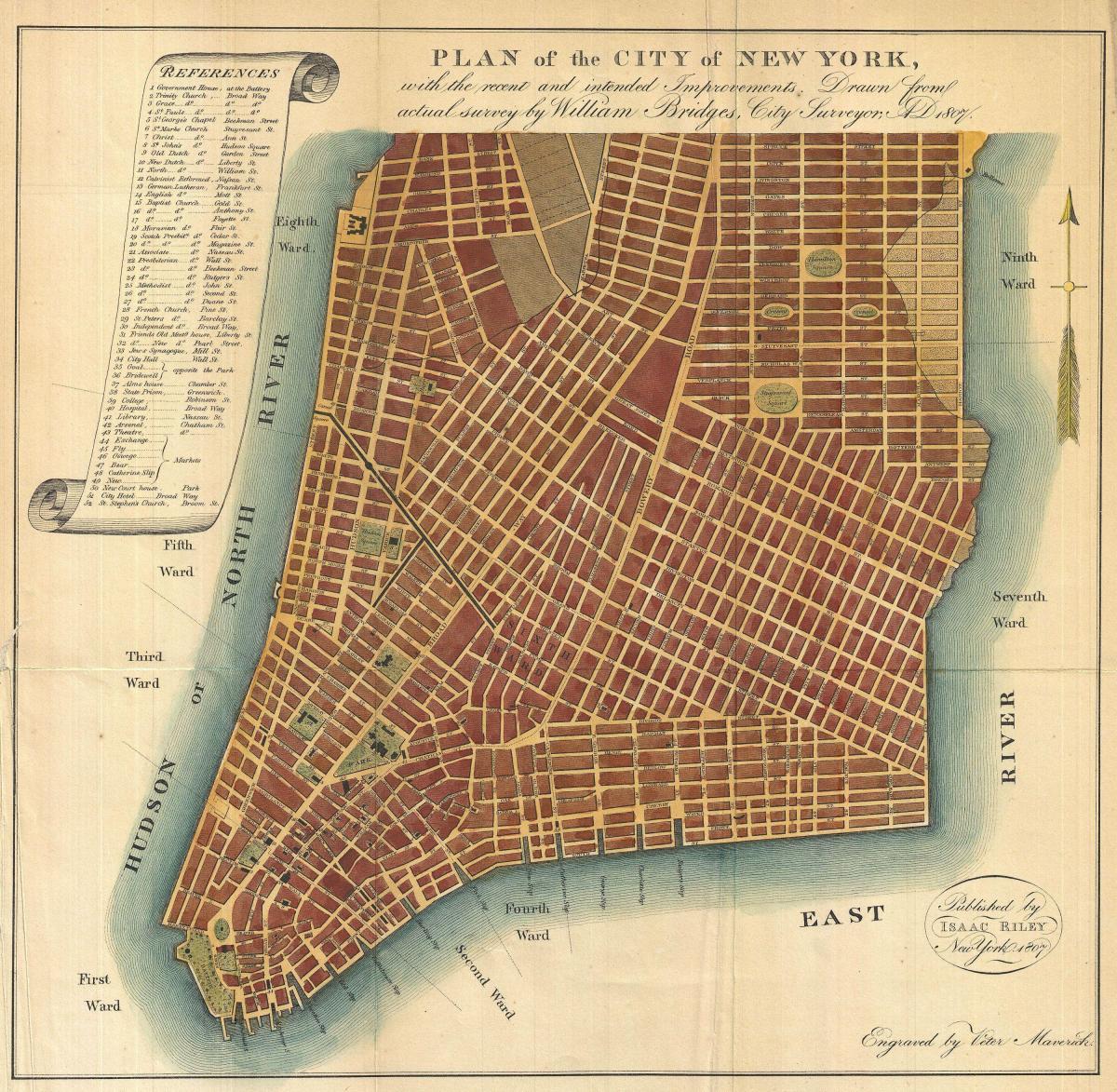 map of New York City 1800