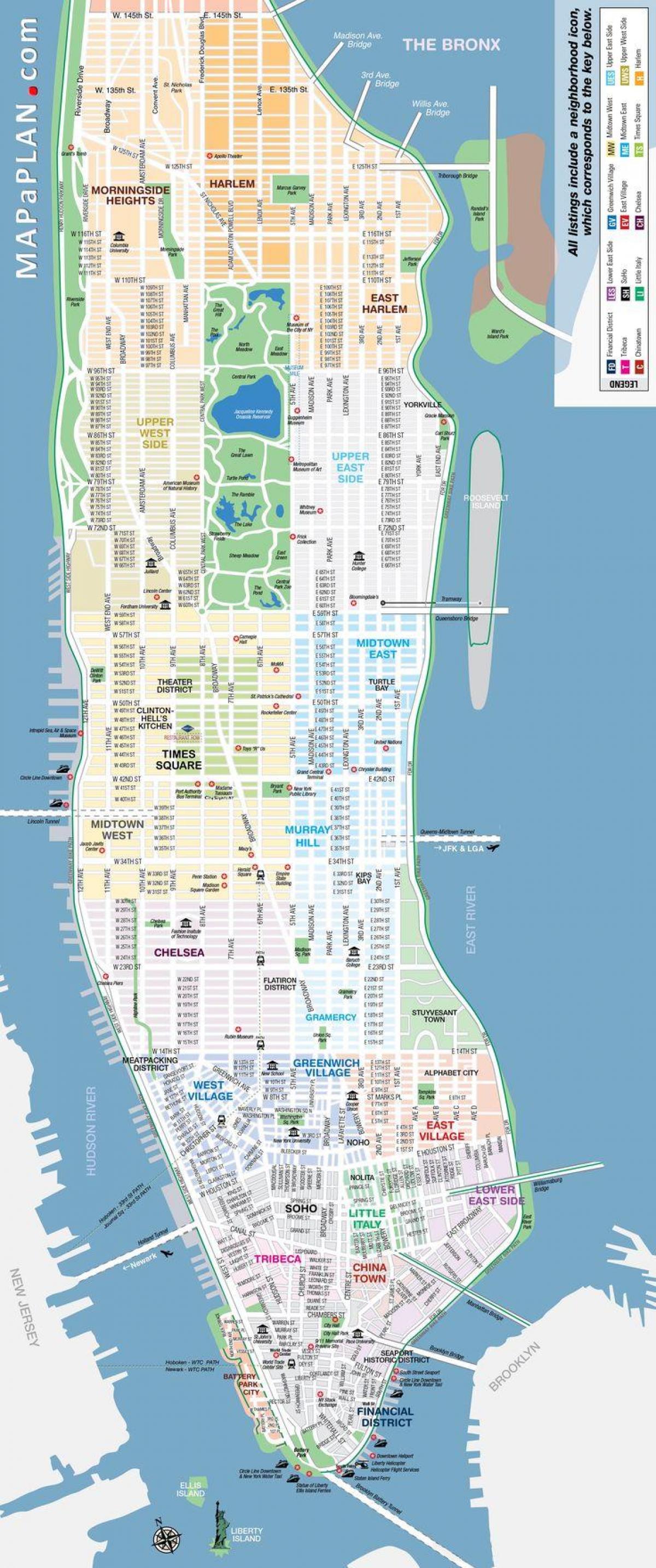 map of NYC neighborhood with streets