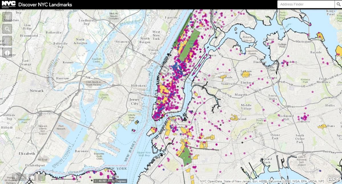NYC parking map - Map of NYC parking (New York - USA)