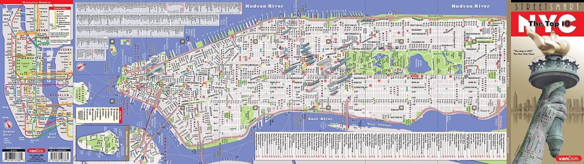 map of New York City streets and avenues