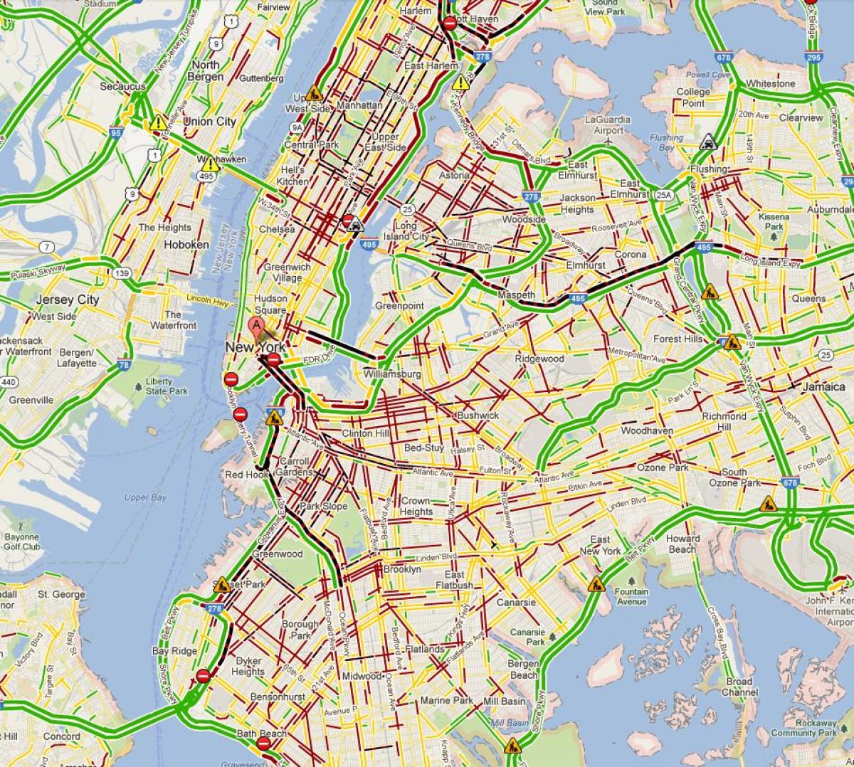 NYC traffic map - New York traffic map (New York - USA)