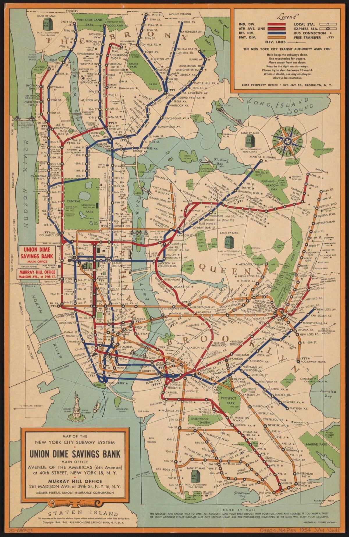 old New York subway map