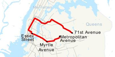 Map of m train