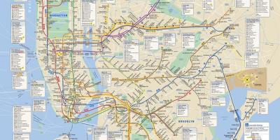 NYC MTA train map