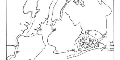 Blank map of New York City