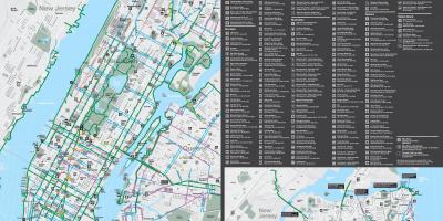 NYC cycling map