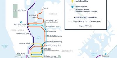 New York ferry map