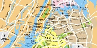 Printable map of New York