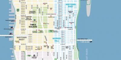 Map of NYC neighborhood with streets