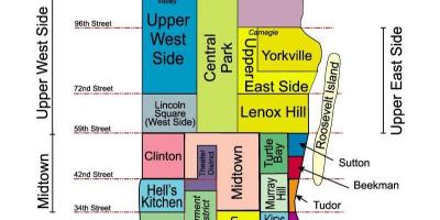 Map of NYC with neighborhood names