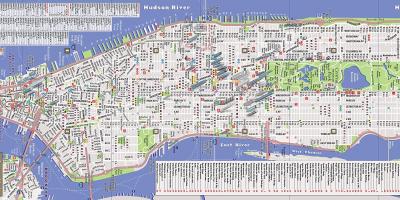Map of New York City streets and avenues