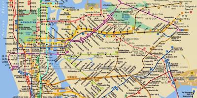 NYC transit map - MTA transit map (New York - USA)