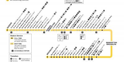 MTA r train map
